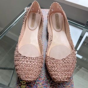 Melissa x campana rose gold glitter jelly shoes